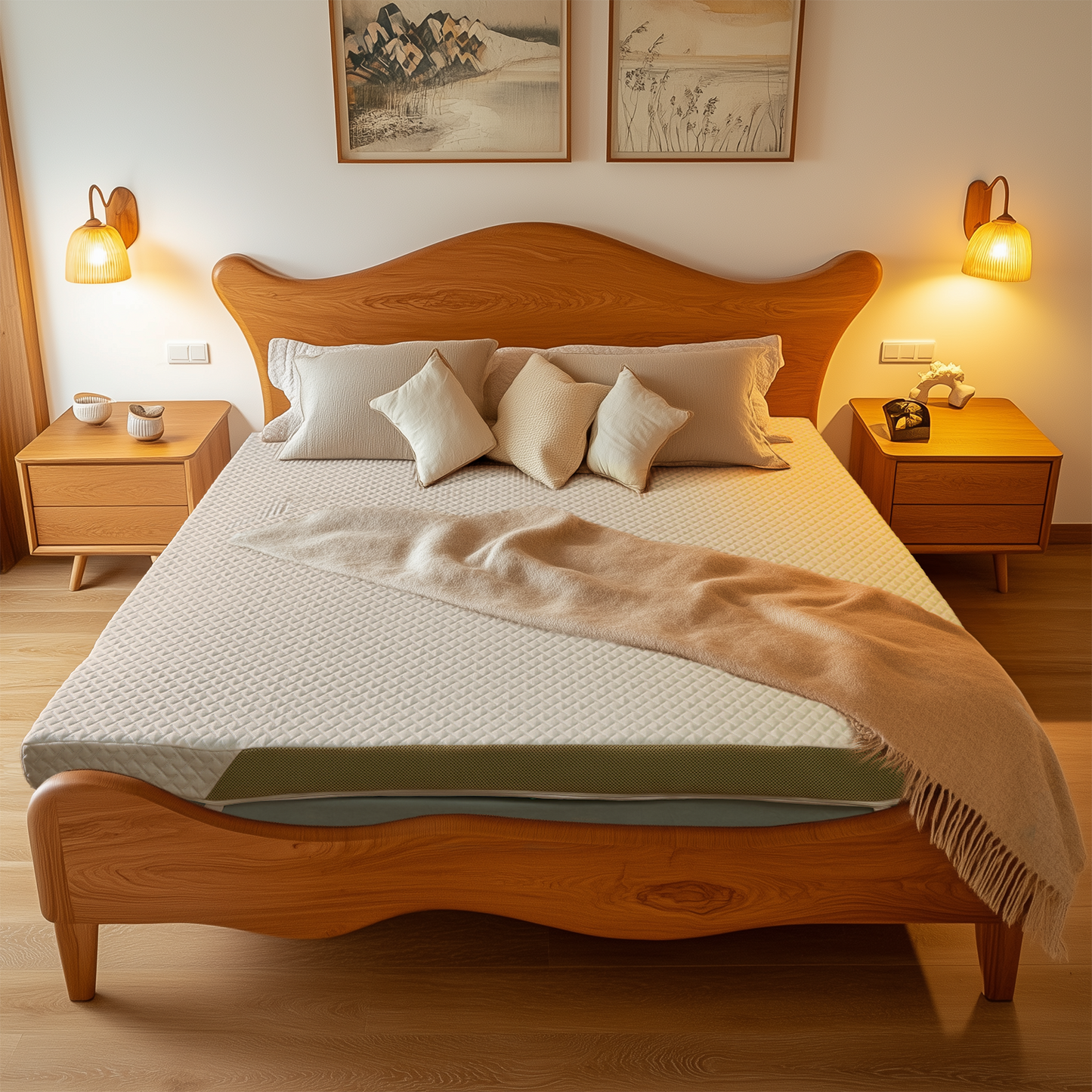 3 Inch Memory Foam Mattress Topper with Removable & Washable Bamboo-Rayon Cover, King, CertiPUR-US Certified