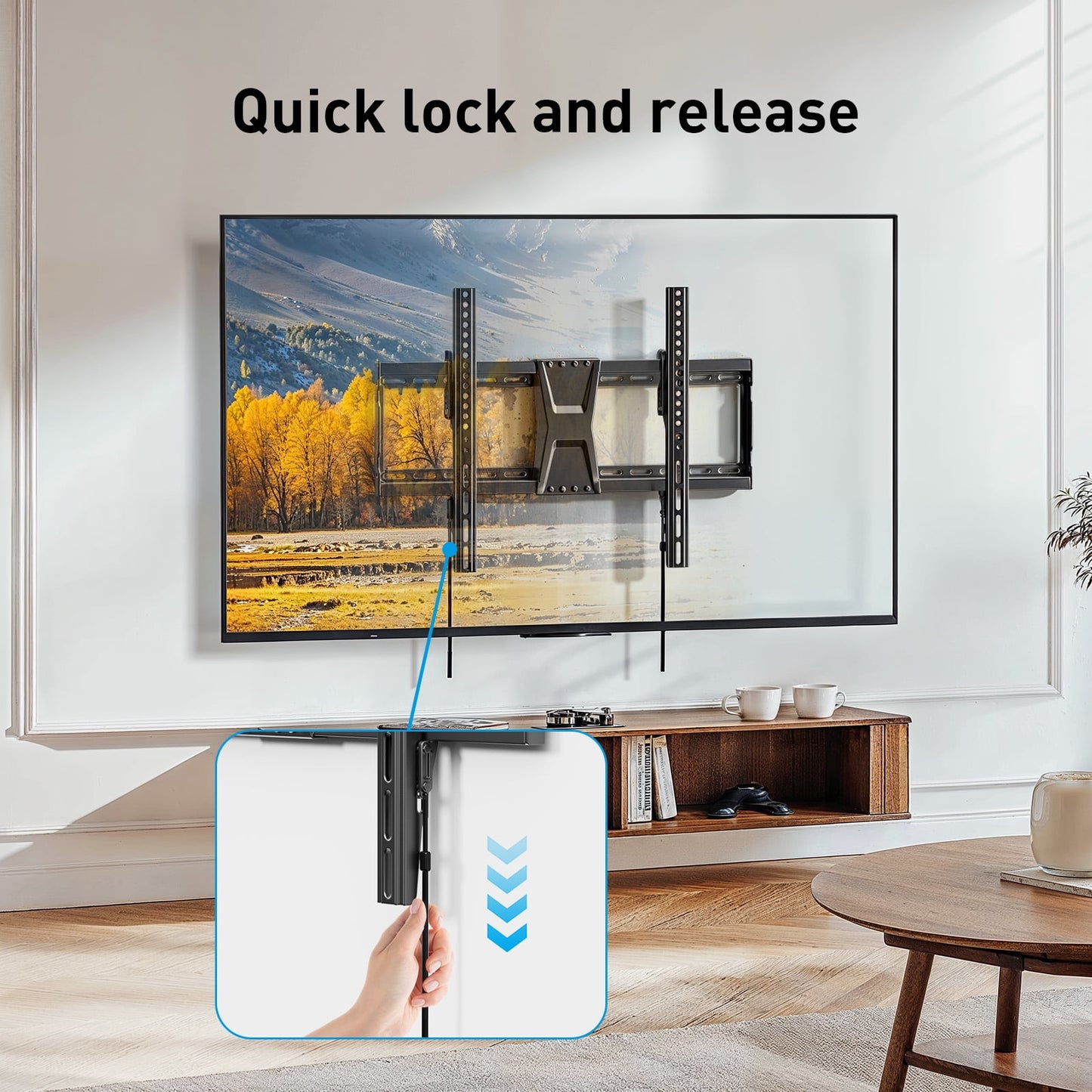 MountFTV Tilting TV Wall Mount Bracket for 37-82 inch Flat Screen TVs, Max 600x400mm Holds up to 132 lbs
