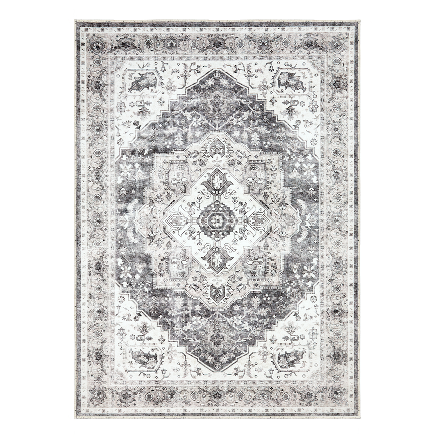 9'x12' Washable Area Rug with Non-Slip Backing for Living Room, Bedroom, Dining Room, Dorm, Office