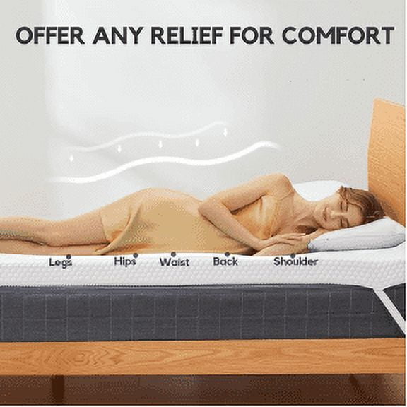 3 inch Non-Slip Design Gel Memory Foam Mattress Topper with Removable & Washable Cover for Cooling Sleep,Pressure Relief ,CertiPUR-US Certified - Twin XL - Walmart.com