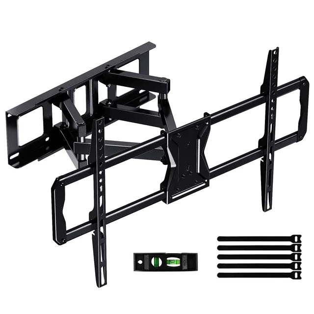 MountFTV Full Motion TV Wall Mount Bracket for 37-75 inch LED LCD OLED Curved TVs Monitors, Dual Articulating Extension Arms Tilt Swivel TV Wall Mount , Max 600x400mm, Holds up to 100lbs