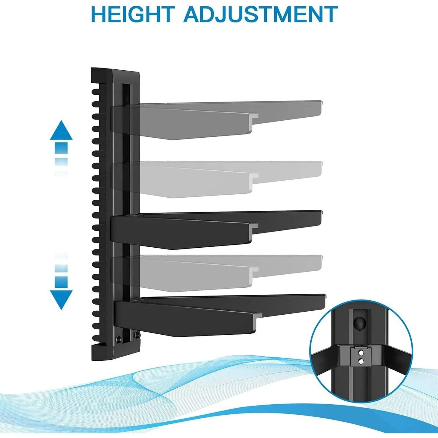 Floating AV Shelf Triple Wall Mount Shelf, Holds up to 17.6lbs DVD DVR Component Shel for Xbox, Projector, Wifi Router, Game Console and Cable Box