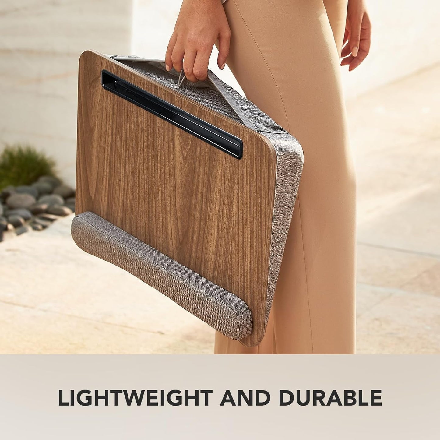 Portable Home Office Lap Desk with Pillow Cushion Fits Up To 15.6 Inch Laptops