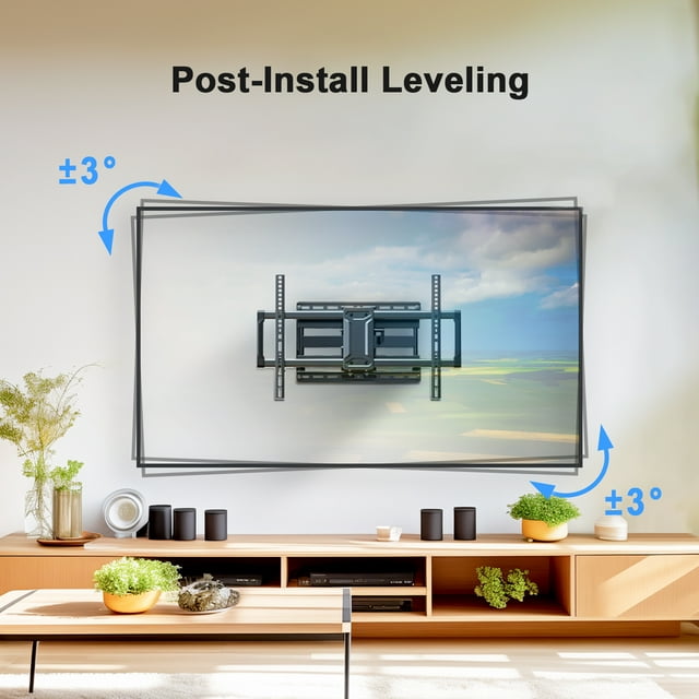 MountFTV Full Motion TV Wall Mount Bracket for 42-85 inches LED LCD OLED TVs,Max 600 x 400mm, Holds up to 132lbs