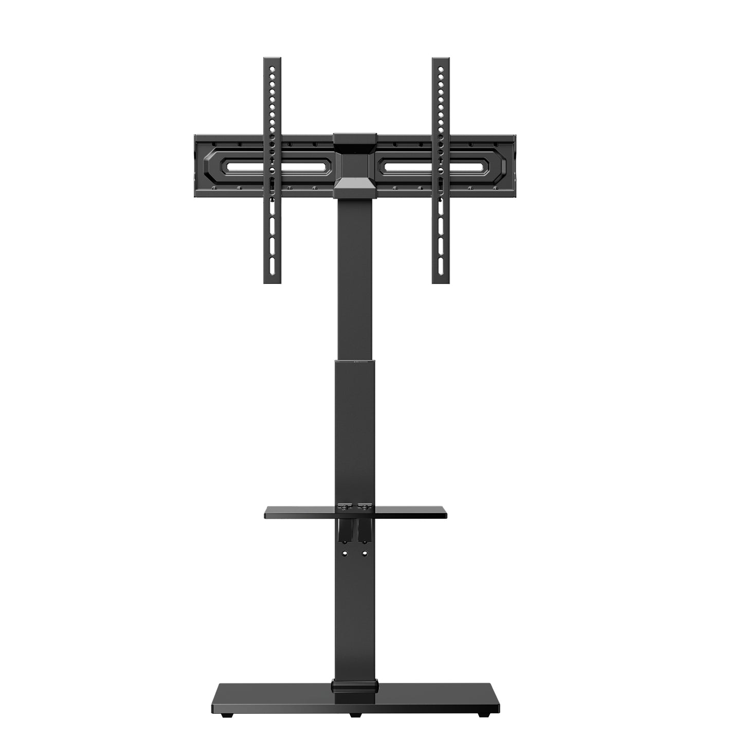 MountFTV TV Stand Rolling, TV Cart Floor Stand Height Adjustable for 30-75 inch Curved TVs Monitors, Display Trolley Loading, Hold Up to 110 lbs