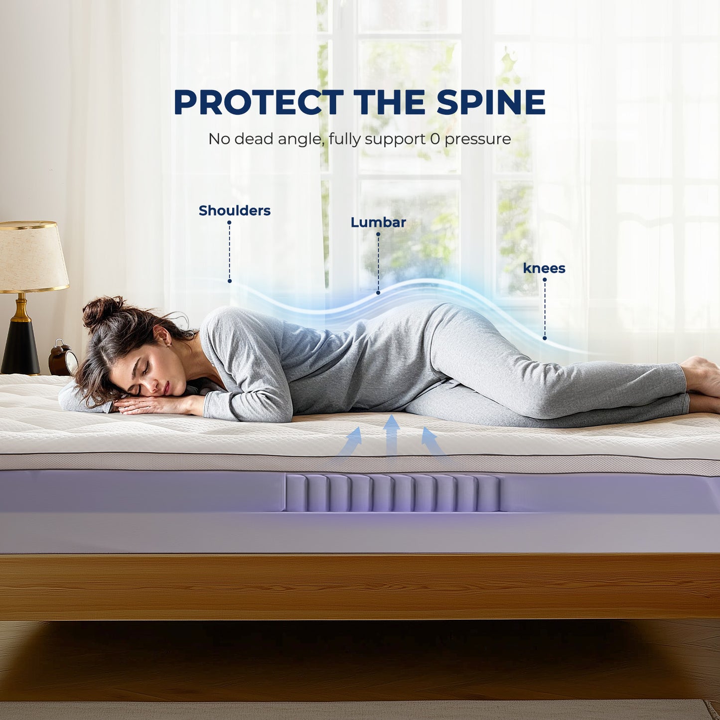 4 inch Dual Layer Memory Foam Mattress Topper King Size, 2 Inch Gel Memory Foam Plus 2 Inch PillowTop Mattress Pad, Soft Comfort Support