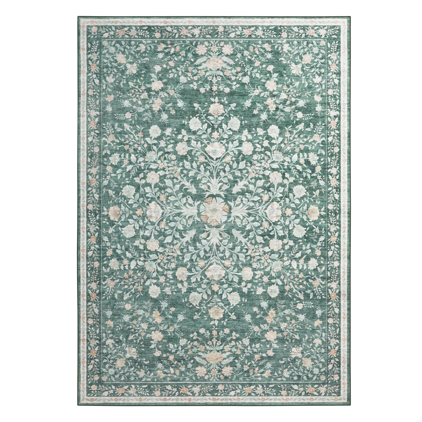 5'x7' Boho Area Rugs for Living Room, Machine Washable Stain Resistant Non-Shed Carpet, Area Rug with Non-Slip Backing for Bedroom, Dining Room, Dorm, Office