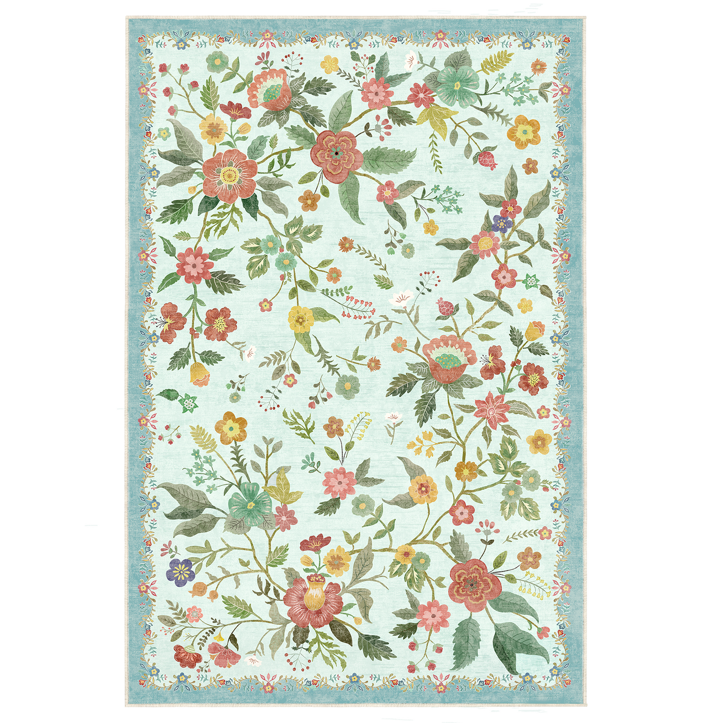 6'x9' Boho Area Rugs for Living Room, Machine Washable Area Rug with Non-Slip Backing, Stain Resistant Non-Shed Carpet for Bedroom, Dining Room, Dorm, Office