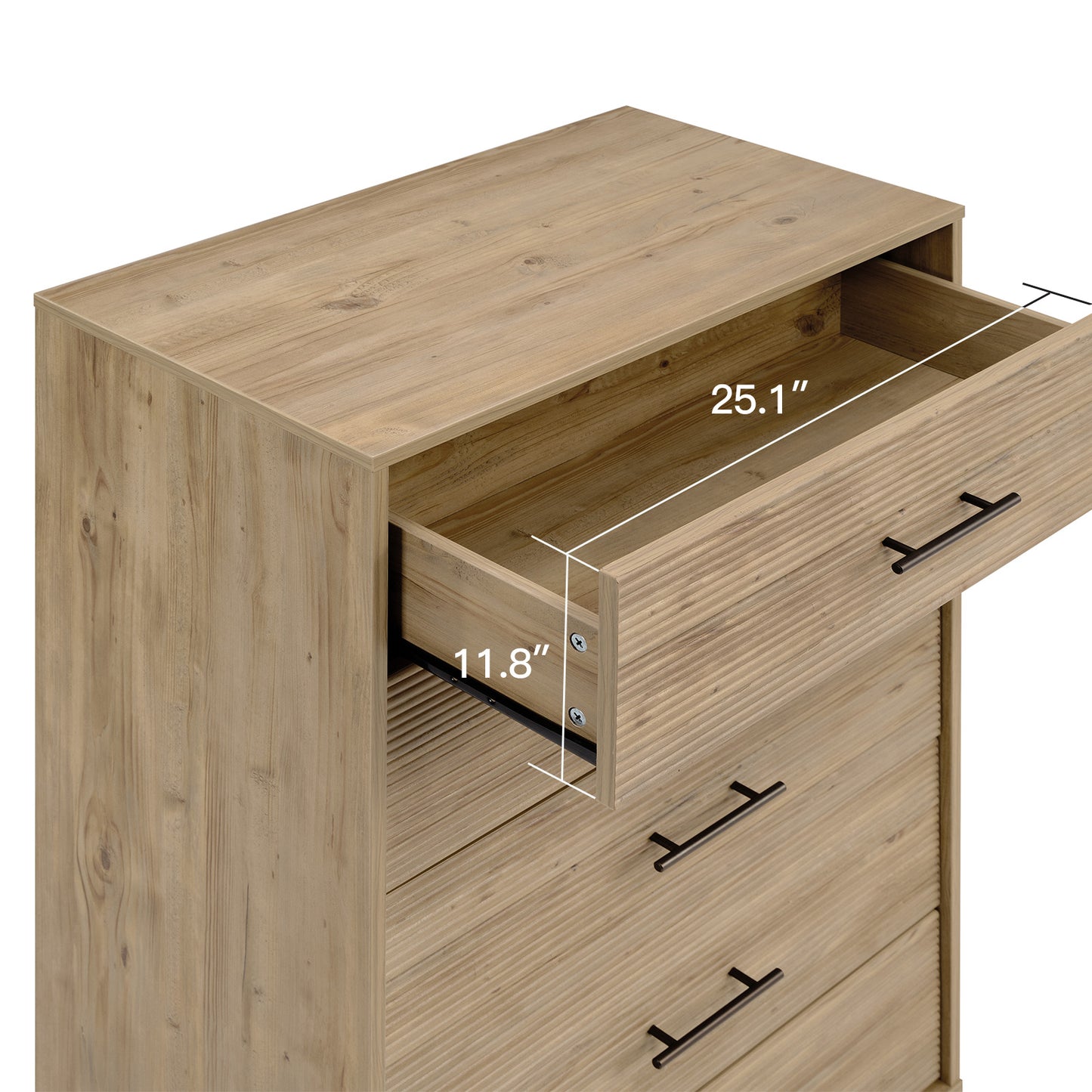 CHITOOMA 5 Drawer Dresser for Bedroom Modern Storage Tower for Closet, Hallway, Entryway, Nursery Room
