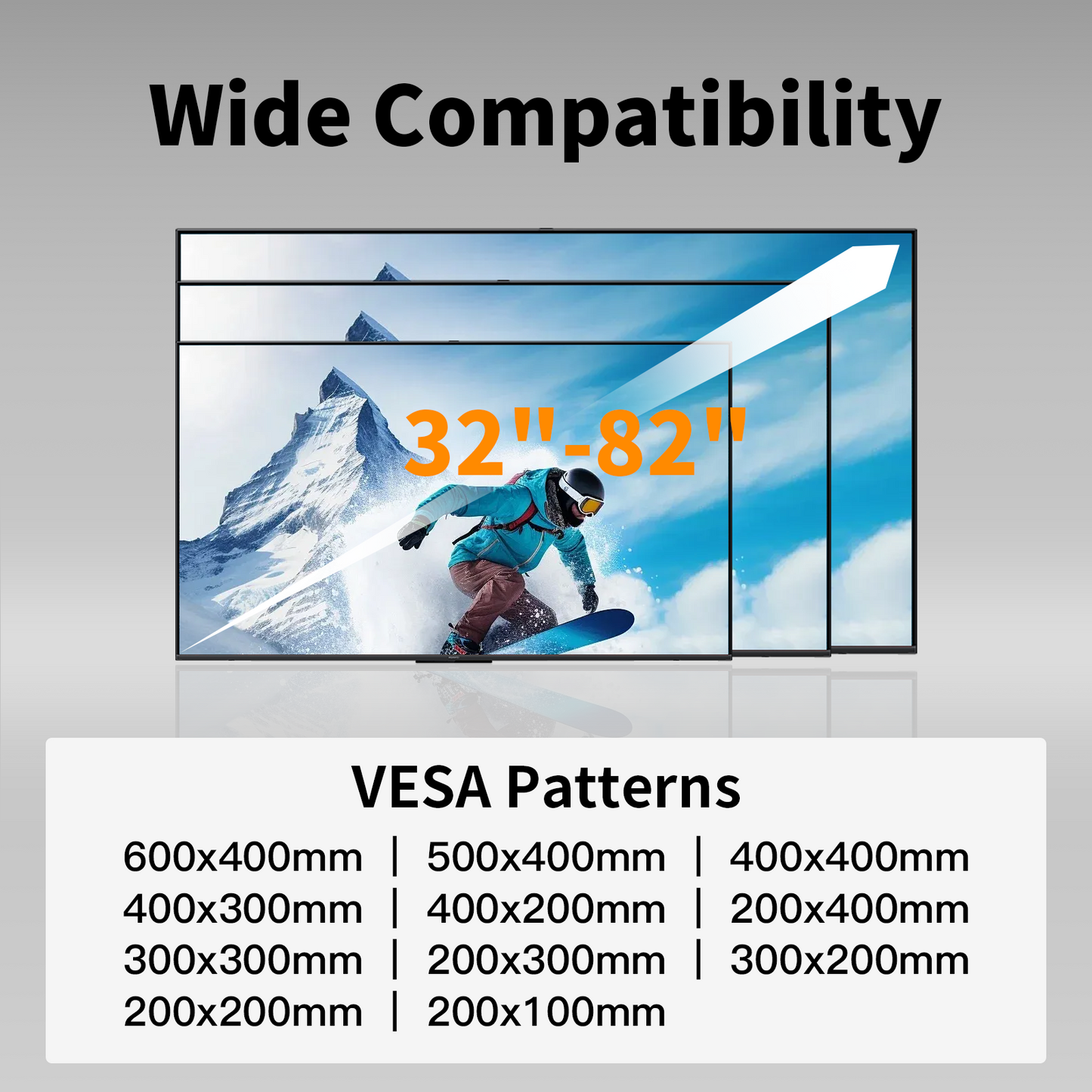 MountFTV Full Motion TV Wall Mount Bracket for Most 13-42 Inch LED LCD Flat Curved Screen TVs