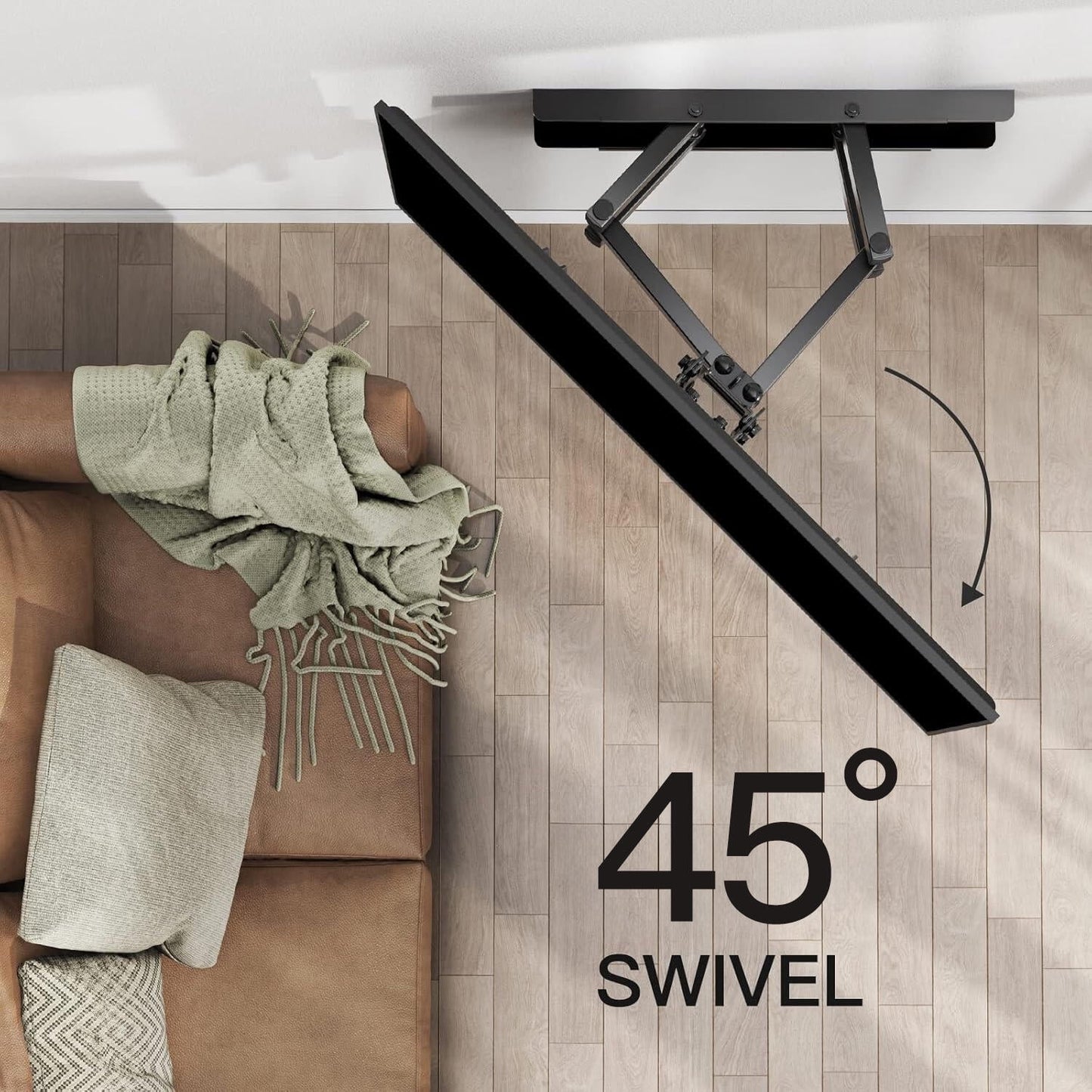 Full Motion Articulating TV Wall Mount Bracket Swivel Tilting, Fits 26-65 Inch Flat & Curved TVs, Holds up to 99lbs