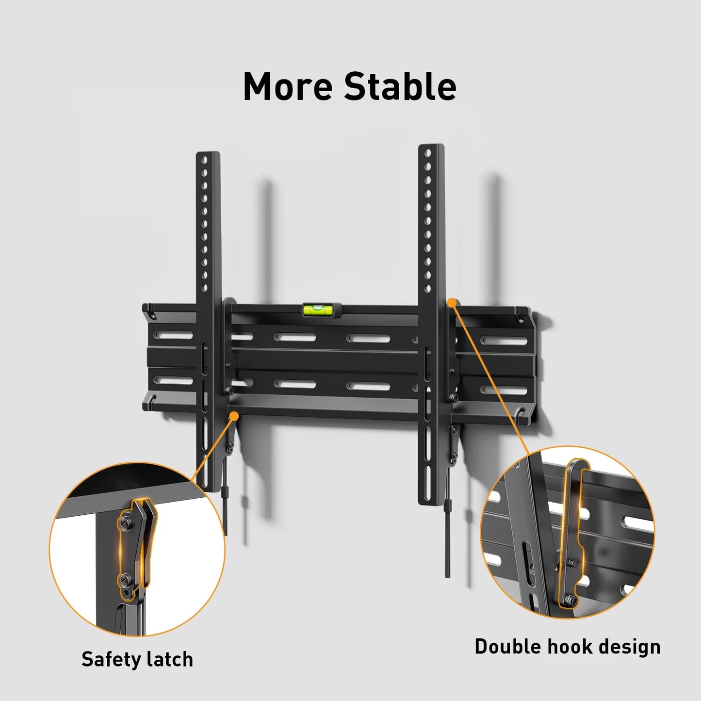 MountFTV Tilting TV Wall Mount for 26-65 inch, TV Wall Brackets Up to 15° Tilting, Max 400x400mm, Hold Up to 99 lbs