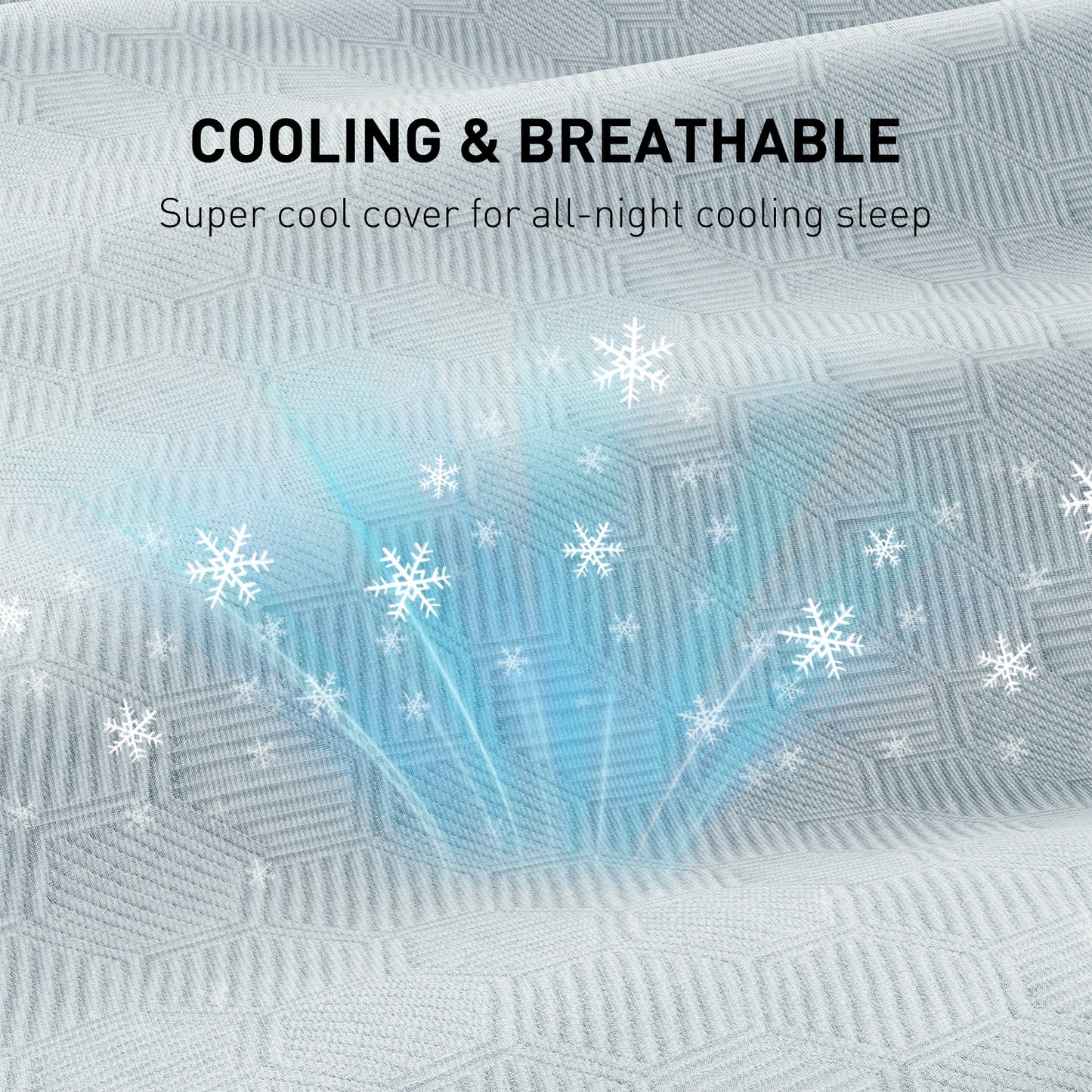 3 Inch Gel Cooling Memory Foam Mattress Topper with Removable & Washable Cover, CertiPUR-US Certified, King