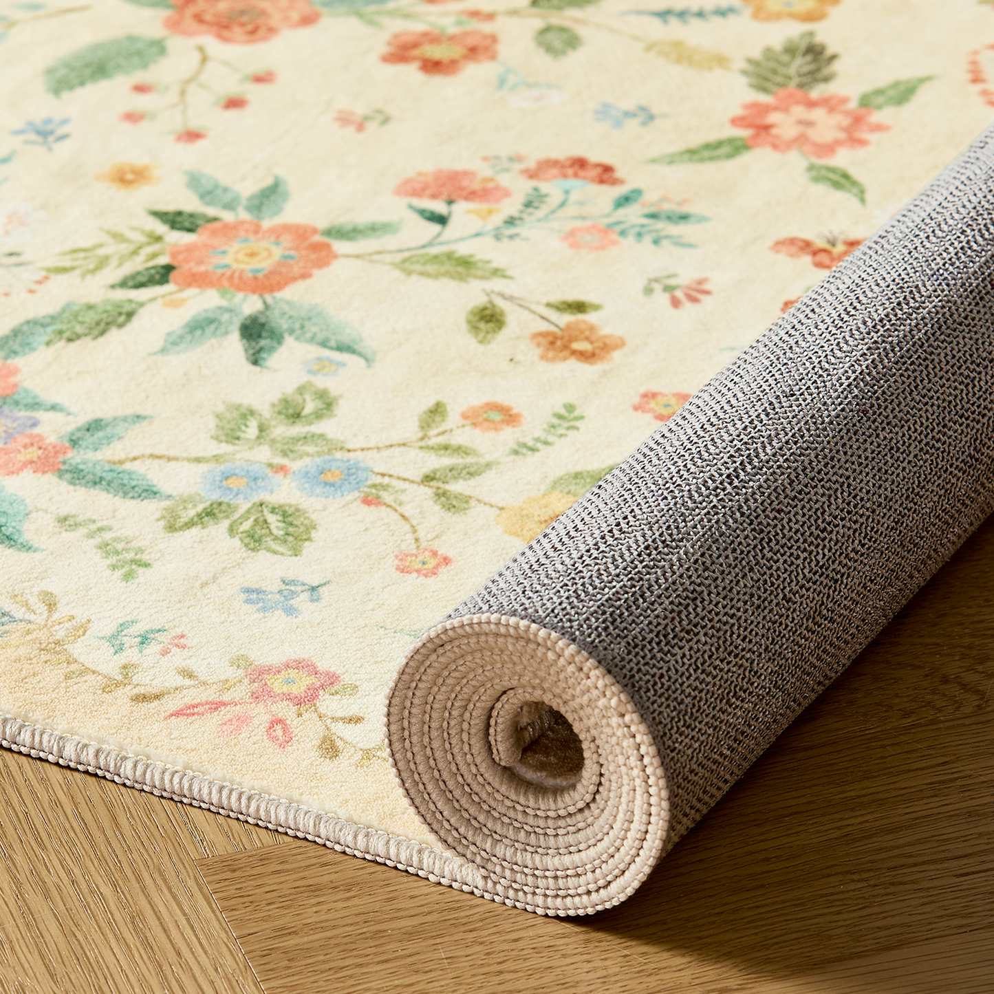 3'x5' Boho Area Rugs for Living Room, Machine Washable Stain Resistant Non-Shed Carpet, Area Rug with Non-Slip Backing for Bedroom, Dining Room, Dorm, Office
