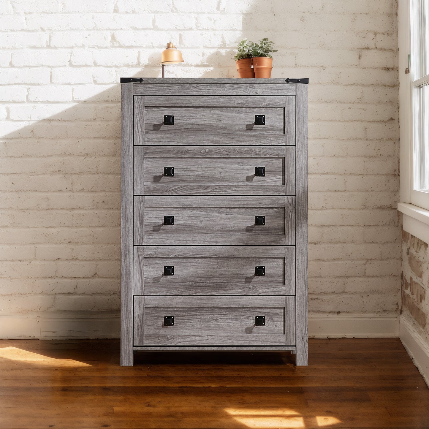 CHITOOMA 5 Drawer Dresser for Bedroom Modern Storage Tower for Closet, Hallway, Entryway, Nursery Room