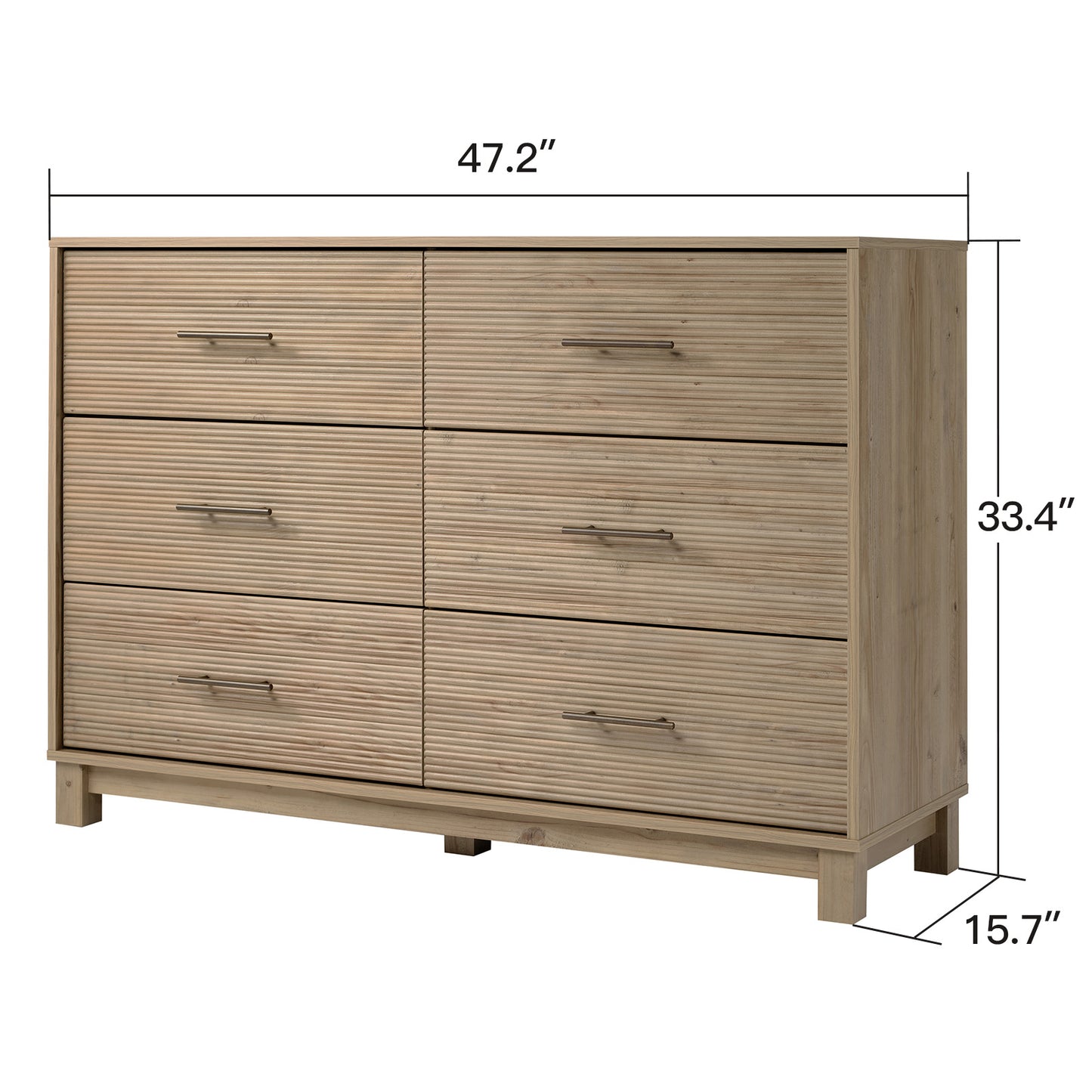 CHITOOMA 6 Drawer Dresser for Bedroom Modern Storage Tower for Closet, Hallway, Entryway, Nursery Room