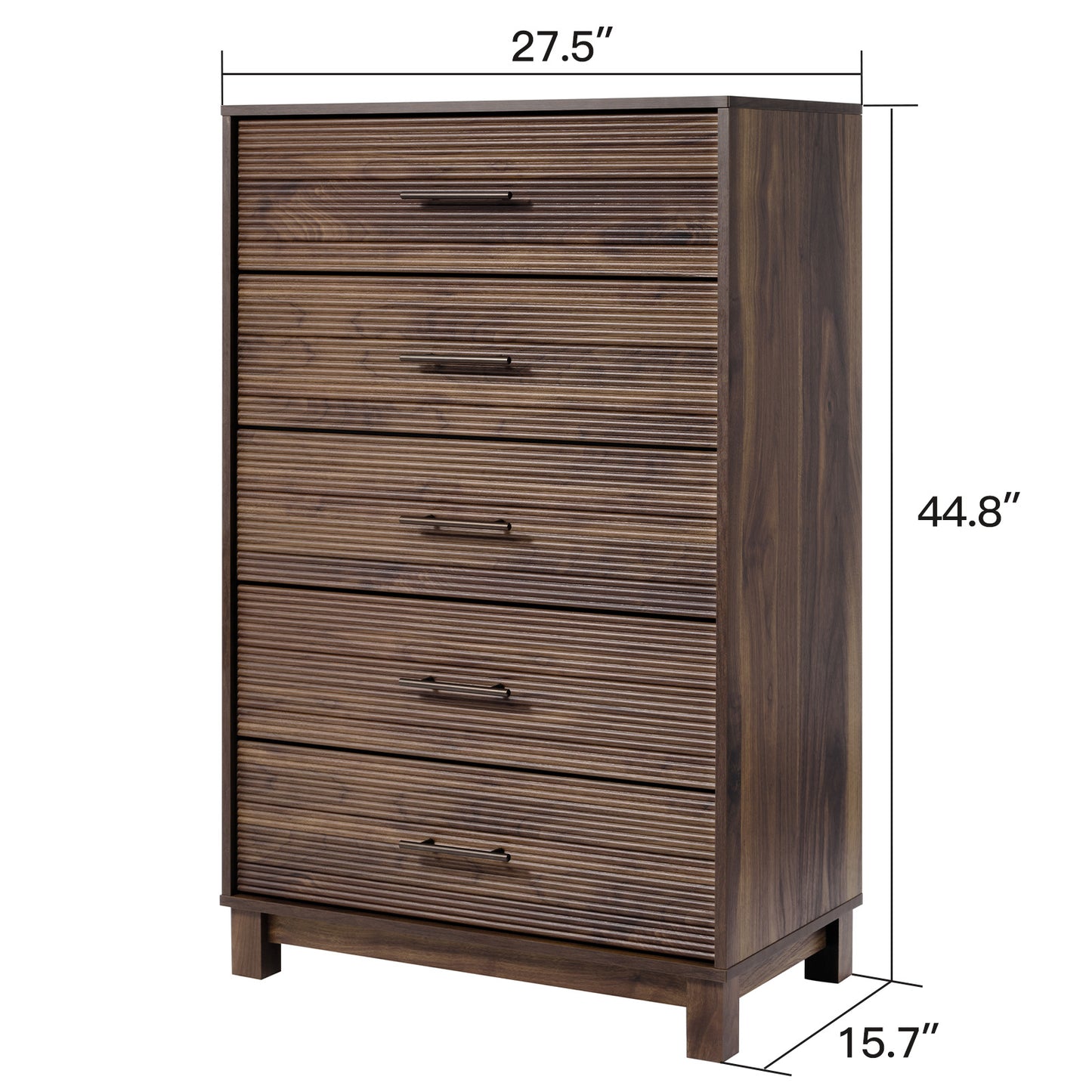 CHITOOMA 5 Drawer Dresser for Bedroom Modern Storage Tower for Closet, Hallway, Entryway, Nursery Room