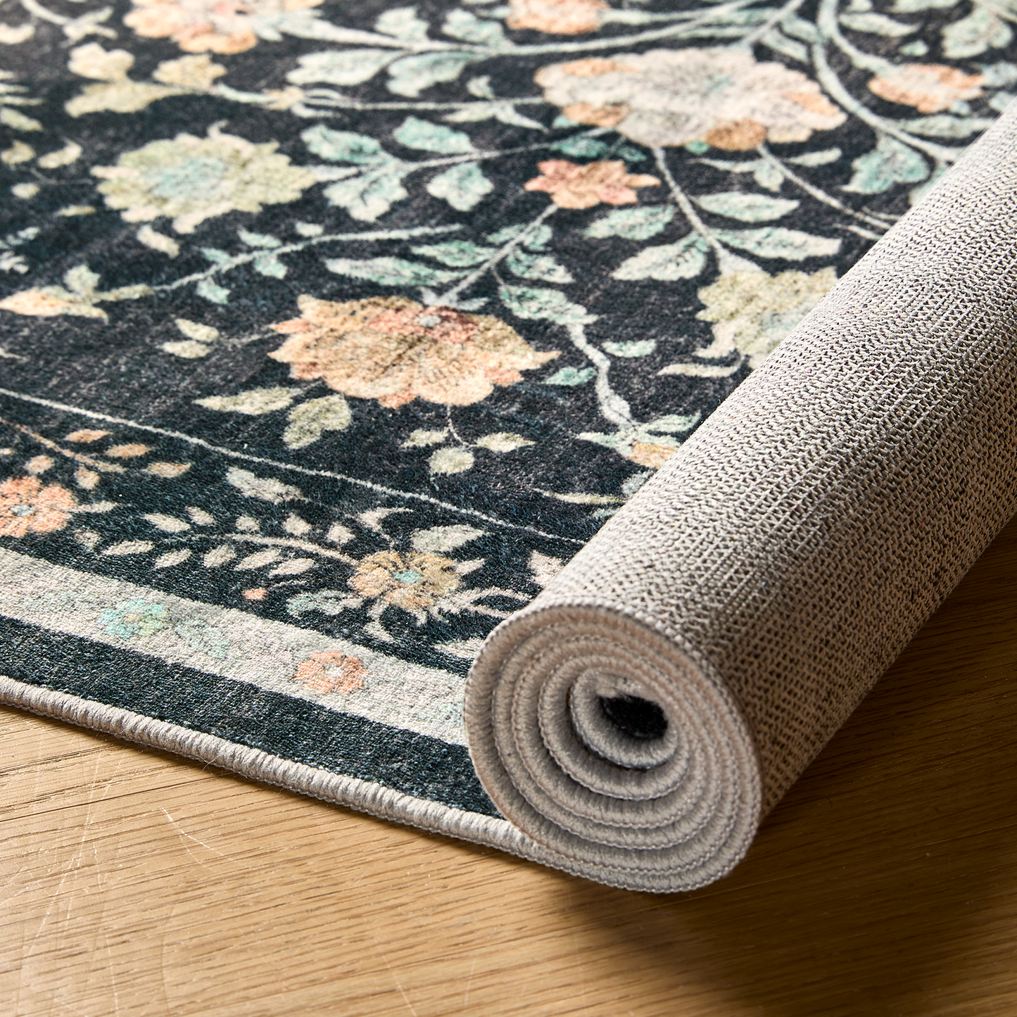 9'x12' Boho Area Rugs for Living Room, Machine Washable Area Rug with Non-Slip Backing, Stain Resistant Non-Shed Carpet for Bedroom, Dining Room, Dorm, Office