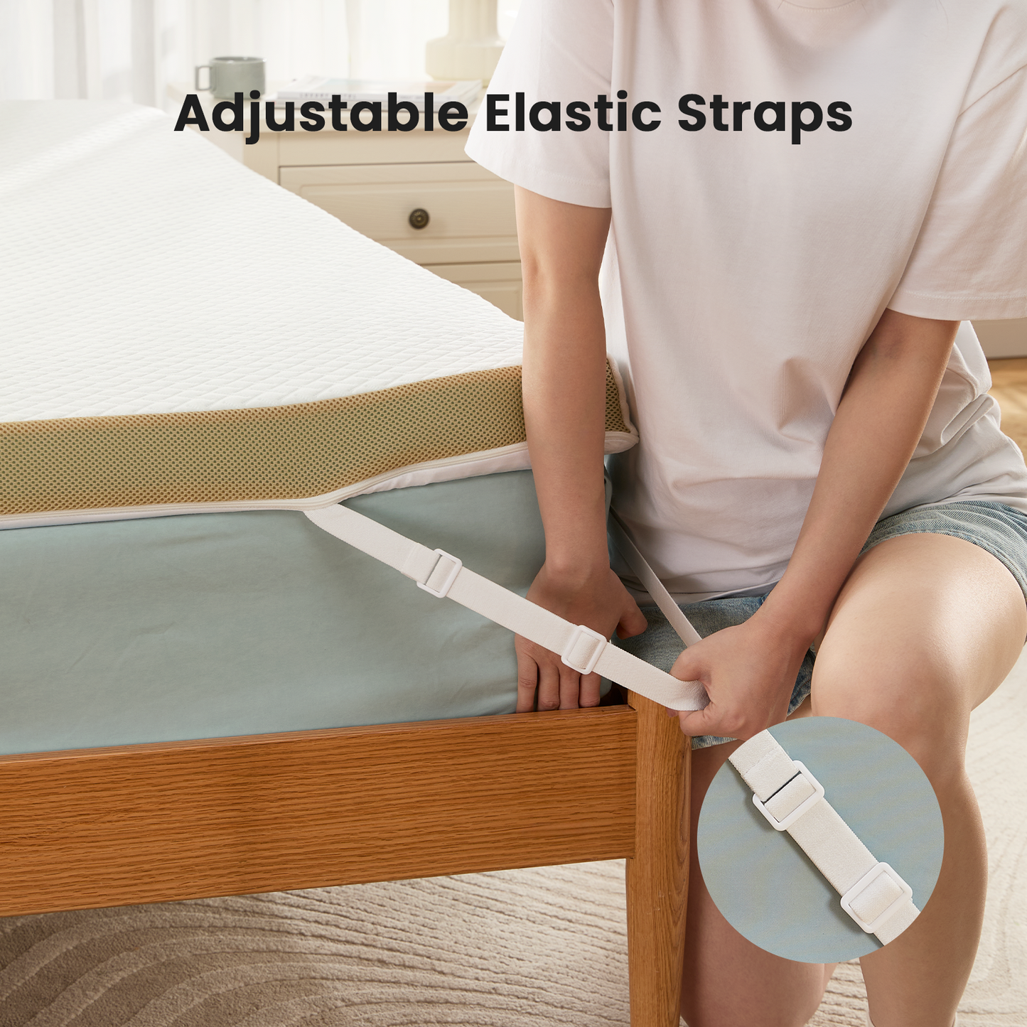 3 Inch Memory Foam Mattress Topper with Removable & Washable Bamboo-Rayon Cover, Twin, CertiPUR-US Certified