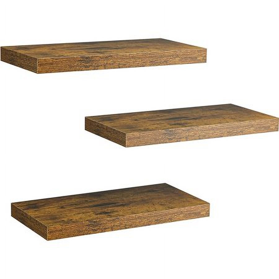 3 Sets Wall Mounted Floating Shelves, Storage Shelves, Perfect for Bedroom, Bathroom, Living Room and Kitchen Storage