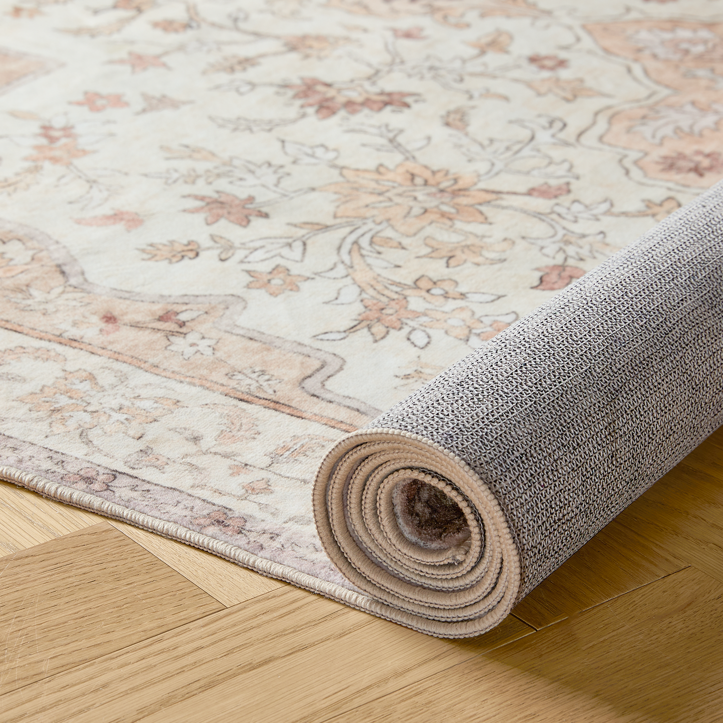 9'x12' Boho Area Rugs for Living Room, Machine Washable Area Rug with Non-Slip Backing, Stain Resistant Non-Shed Carpet for Bedroom, Dining Room, Dorm, Office