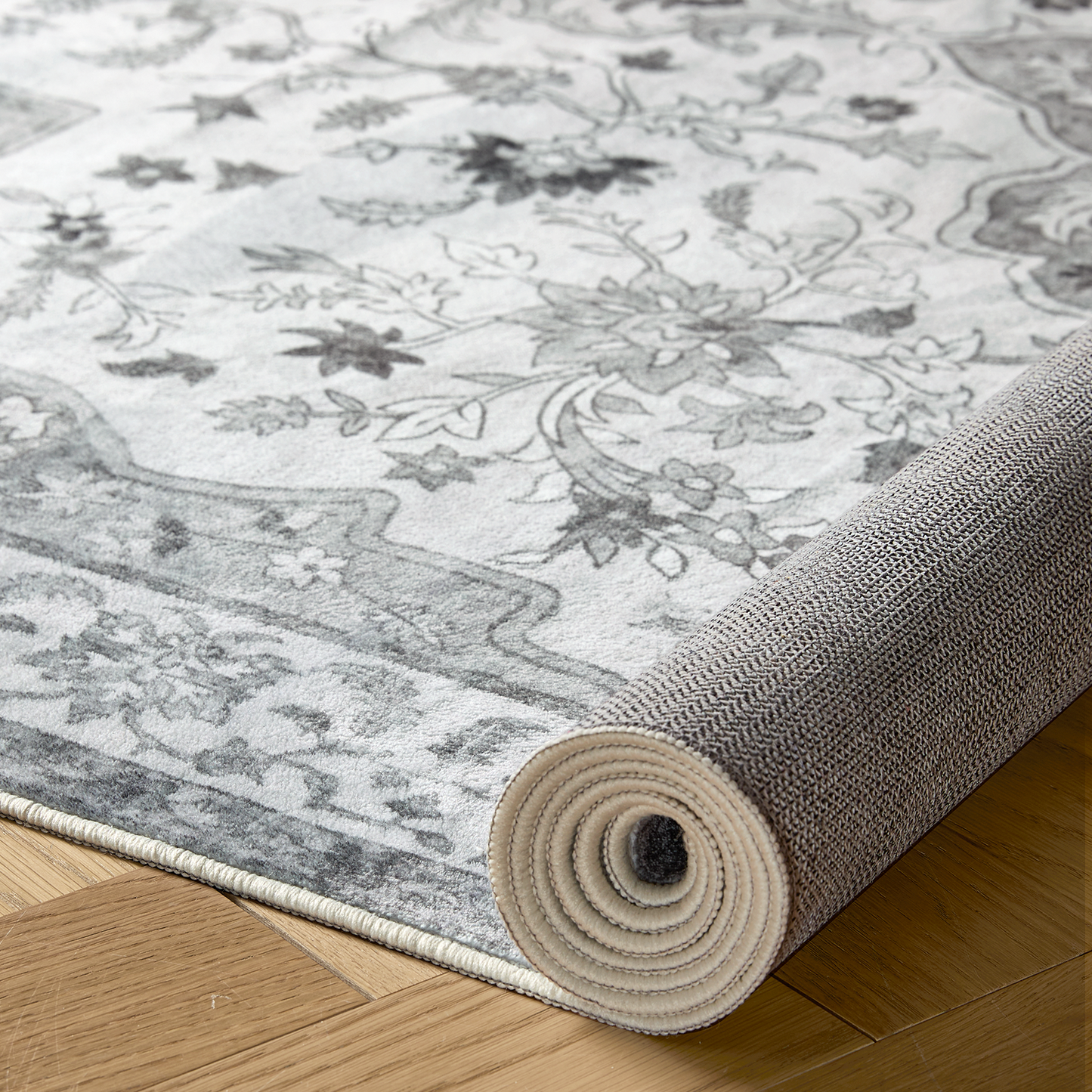 9'x12' Boho Area Rugs for Living Room, Machine Washable Area Rug with Non-Slip Backing, Stain Resistant Non-Shed Carpet for Bedroom, Dining Room, Dorm, Office
