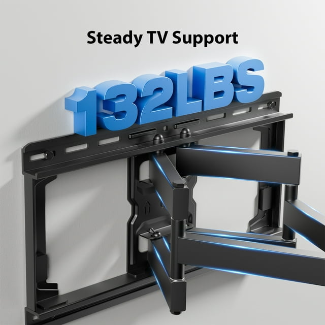 MountFTV Full Motion TV Wall Mount Bracket for 42-85 inches LED LCD OLED TVs,Max 600 x 400mm, Holds up to 132lbs