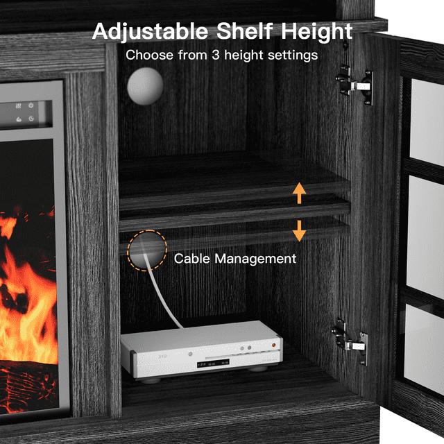 Electric Fireplace TV Stand for 70″ TVs with remote control Fireplace Entertainment Center TV Console Table with 23″ Fireplace, Holds up to 200 lbs - Walmart.com