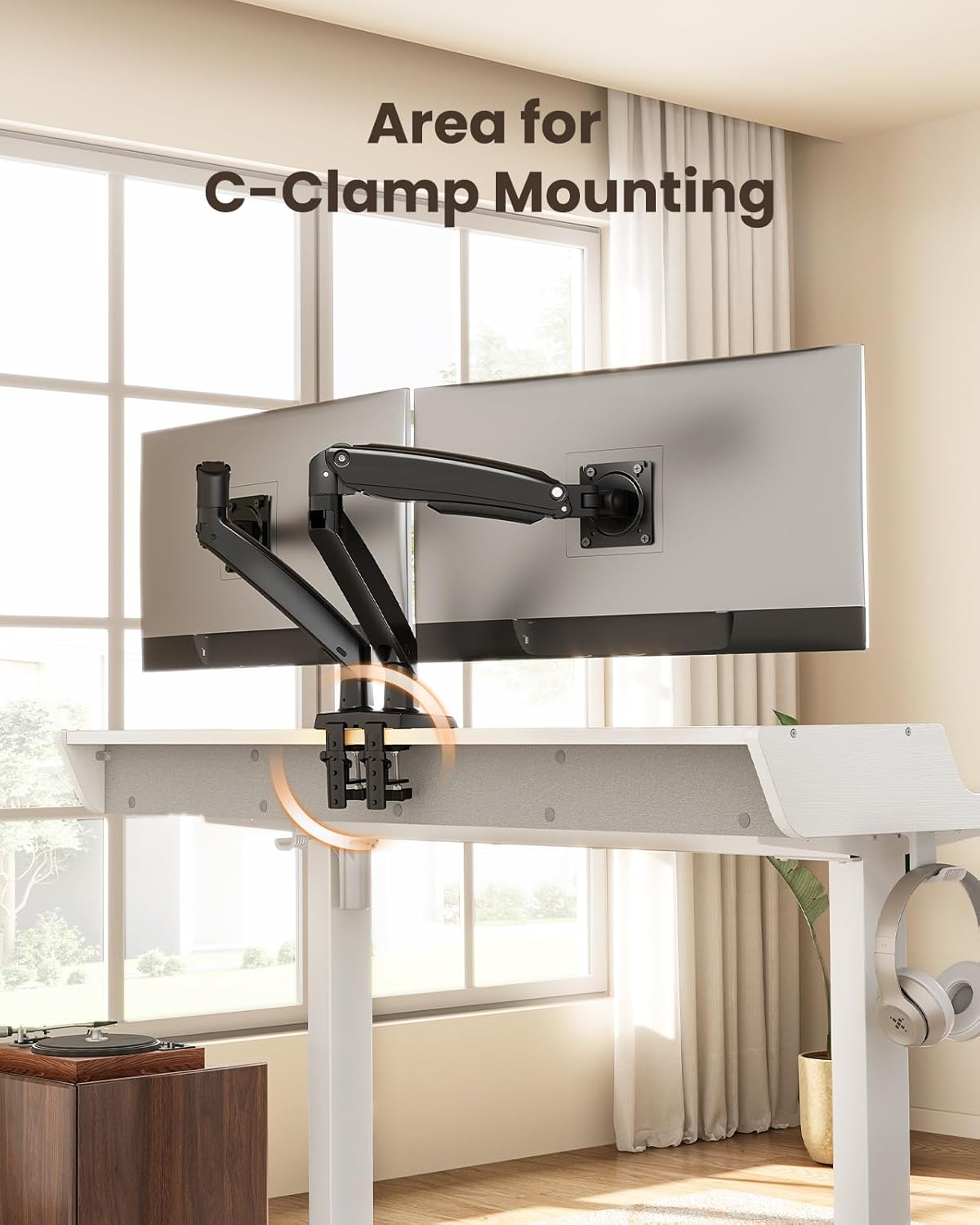CHITOOMA 55″ x 28″ Electric Standing Desk with Drawers, Height Adjustable Gaming Desk with Monitor Stand & Storage Shelf, 4 Preset Heights for Home Office, White