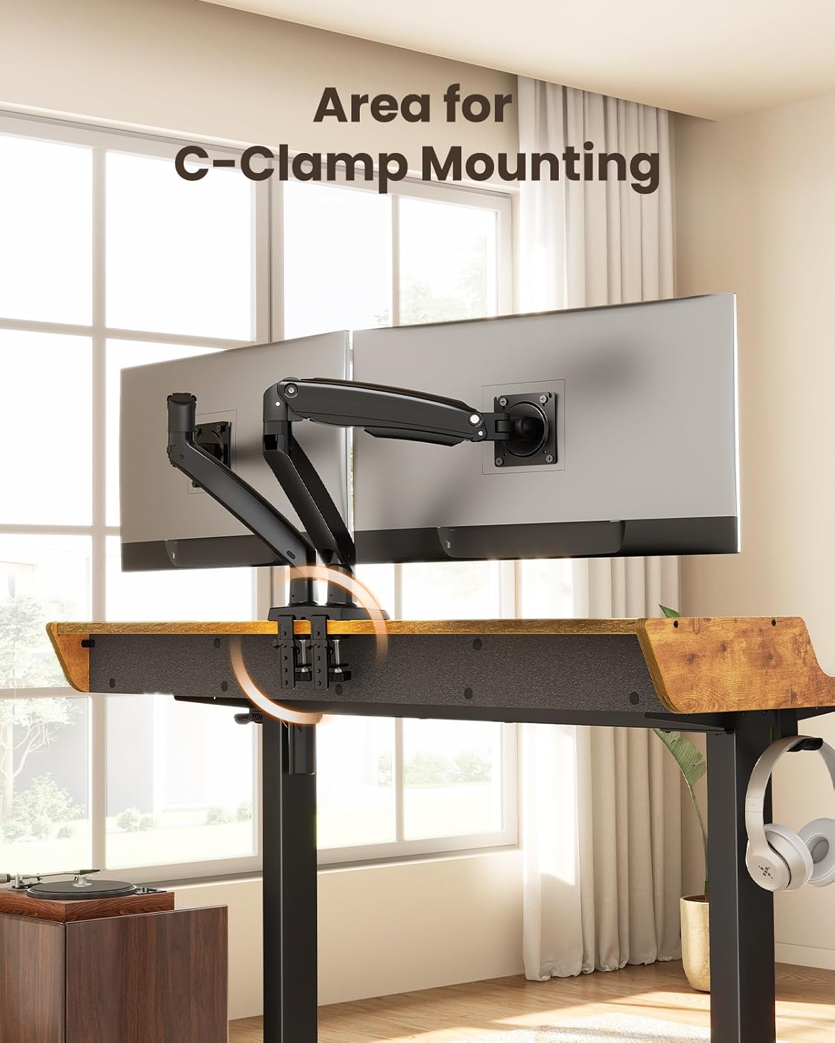 CHITOOMA Electric Standing Desk with Drawers, 40″ x 24″ Height Adjustable Stand up Desk with Storage Shelf, Gaming Desk Compatible Monitor Stand, 4 Preset Heights for Home Office, Brown