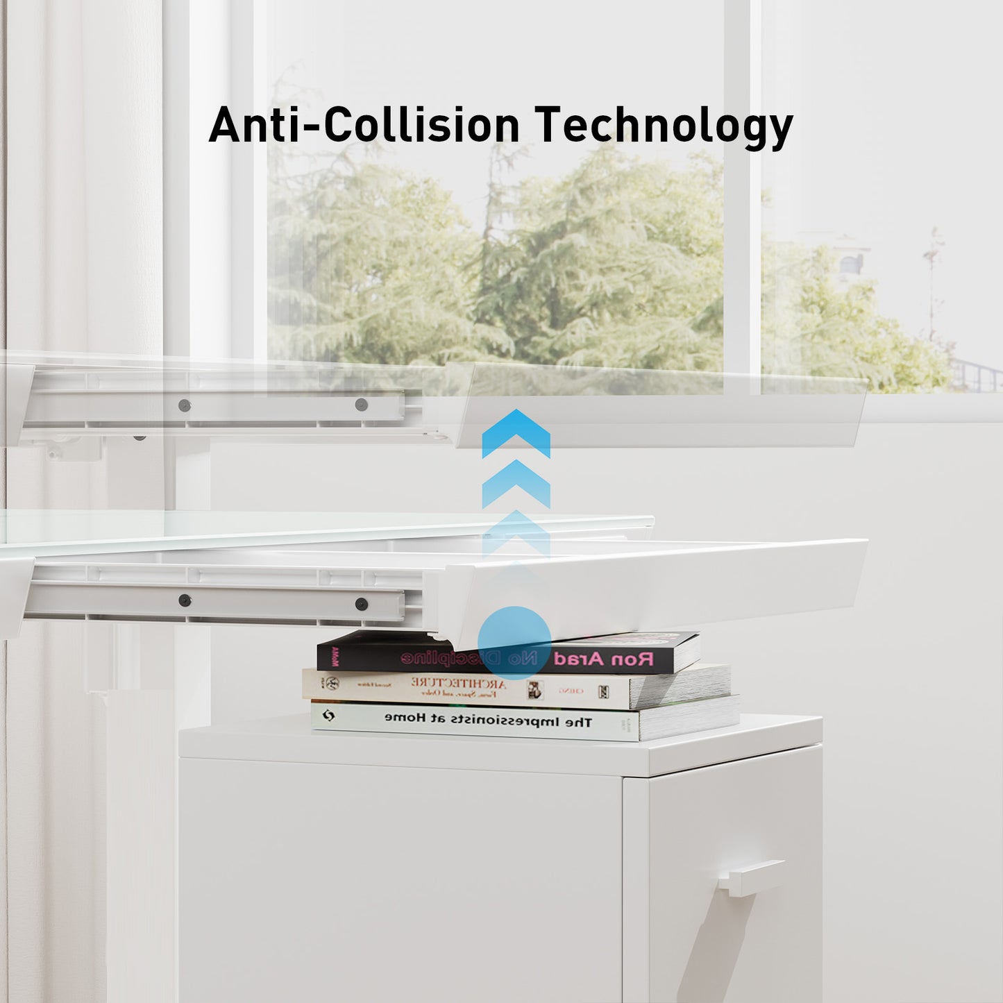 CHITOOMA 55" x 28" One Piece Glass Top Standing Desk with Drawer, Electric Height Adjustable Office Desk with USB Charging Ports, Sit to Stand Desk for Home