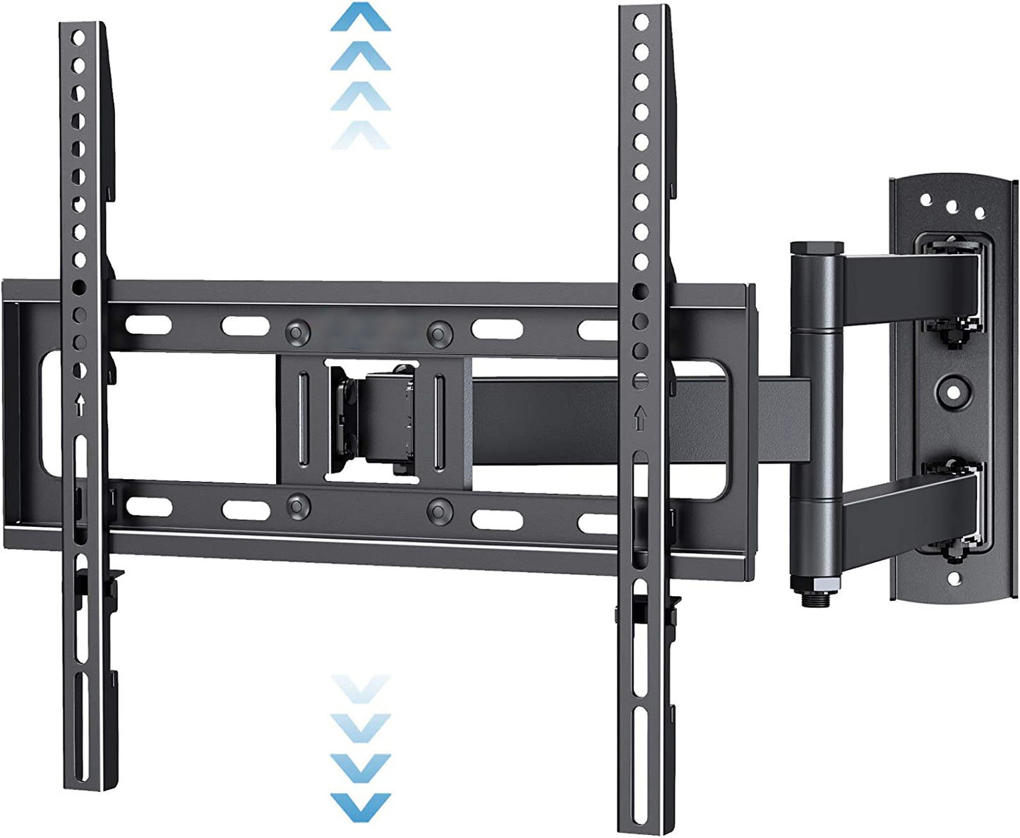 Full Motion TV Wall Mount for Most 23-60 inch LED LCD OLED Flat Curved TVs up to 88lbs, Single Articulating Arm, Adjust Bracket Height, Extension, Max 400x400mm