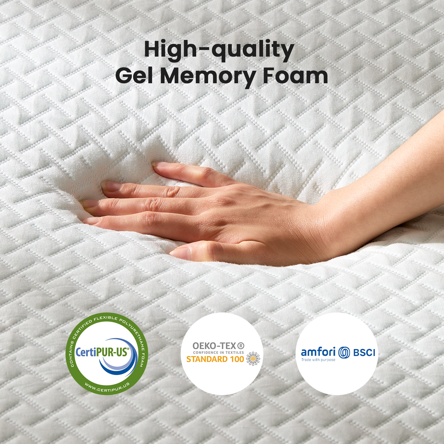 3 Inch Memory Foam Mattress Topper with Removable & Washable Bamboo-Rayon Cover, Twin, CertiPUR-US Certified