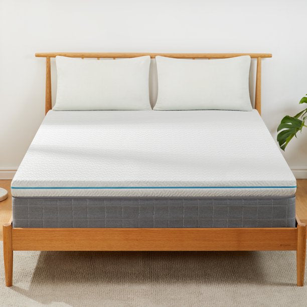 3 inch Non-Slip Design Gel Memory Foam Mattress Topper with Removable & Washable Cover for Cooling Sleep,Pressure Relief ,CertiPUR-US Certified - King