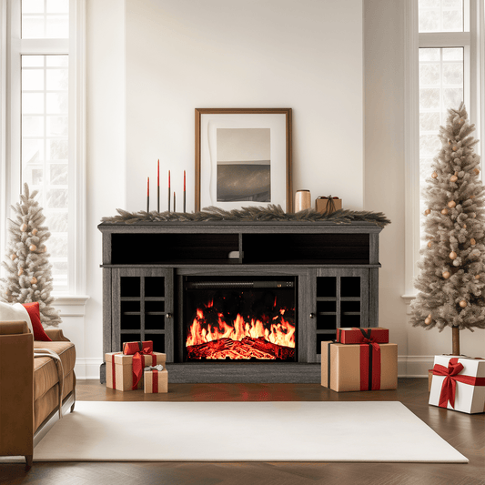 Electric Fireplace TV Stand for 70″ TVs with remote control Fireplace Entertainment Center TV Console Table with 23″ Fireplace, Holds up to 200 lbs - Walmart.com