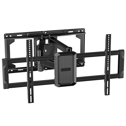 MountFTV Full Motion TV Wall Mount for 37-85 inch LED LCD OLED TVs, Dual Articulating Extension Arms Swivel TV Mount Wall Bracket, 600x400mm, Holds up to 132lbs