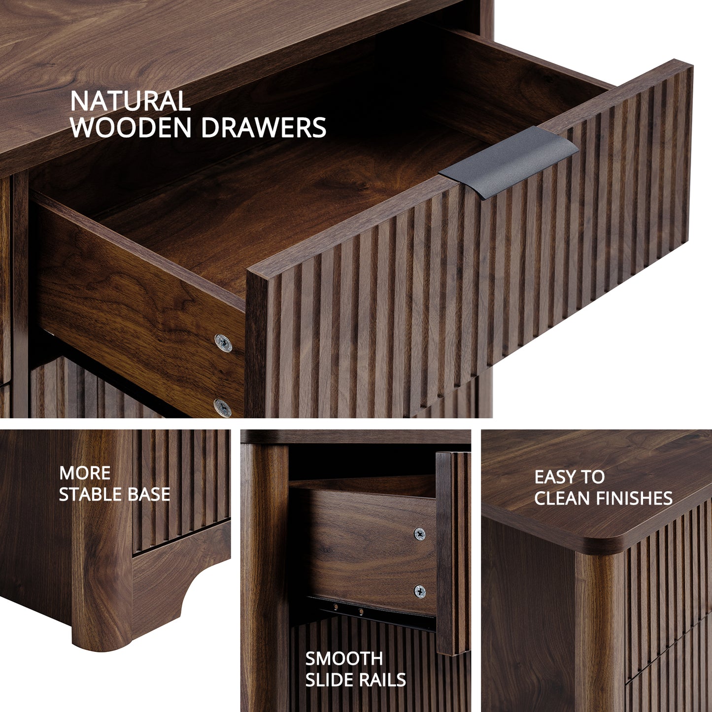 CHITOOMA 6 Drawer Dresser for Bedroom Modern Storage Tower for Closet, Hallway, Entryway, Nursery Room