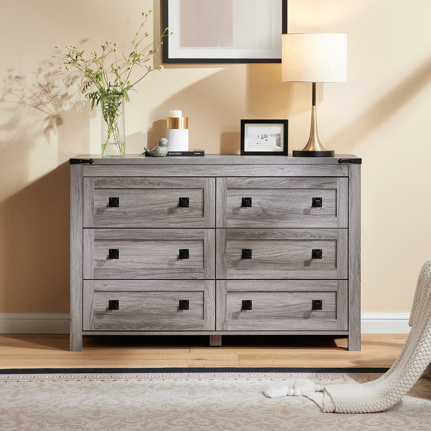 CHITOOMA 6 Drawer Dresser for Bedroom Modern Storage Tower for Closet, Hallway, Entryway, Nursery Room