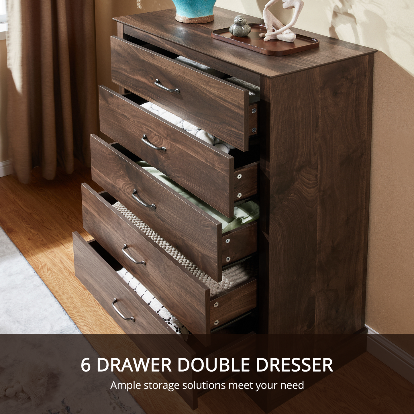 CHITOOMA 5 Drawer Dresser for Bedroom Modern Storage Tower for Closet, Hallway, Entryway, Nursery Room