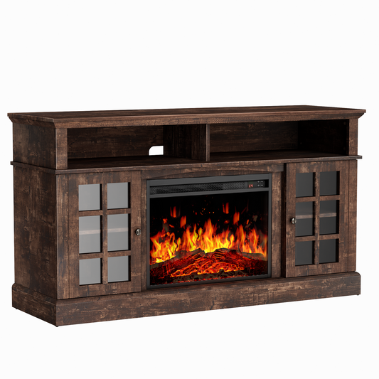 Electric Fireplace TV Stand for 65″ TVs with remote control Fireplace Entertainment Center TV Console Table with 23″ Fireplace, Holds up to 200 lbs - Walmart.com