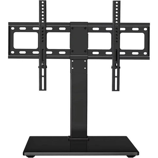 TV Stand Mount, Table Top TV Stand for 37 to 70 inch LCD LED TVs, Height Adjustable Universal Swivel TV Stand with Tempered Glass Base, Max 600x400mm