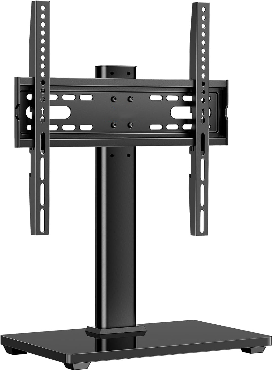 TV Stand Mount, Universal TV Stand Tabletop for 32-52 inch LCD LED TVs, Height Adjustable TV Base Stand with Tempered Glass Base Wire Management, Max 400x400mm