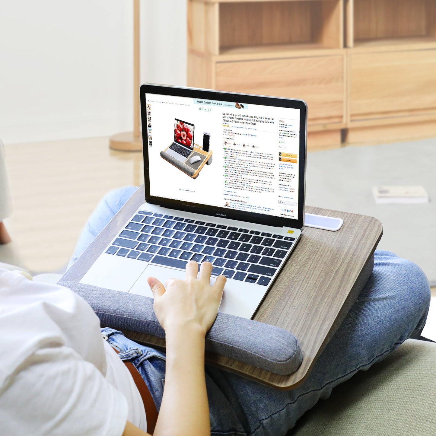 Portable Home Office Lap Desk with Pillow Cushion Fits Up To 15.6 Inch Laptops - Walmart.com