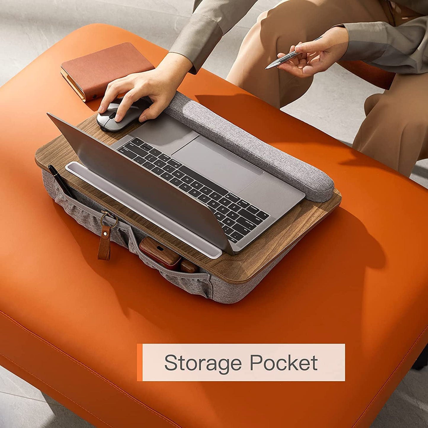 Portable Home Office Lap Desk with Pillow Cushion Fits Up To 15.6 Inch Laptops - Walmart.com