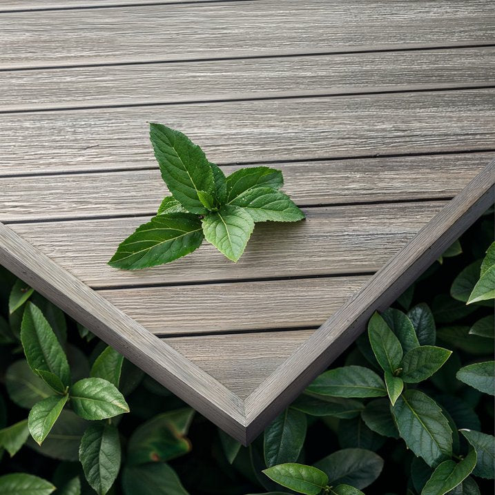 Waterproof End Table for Living Room, Easy Assembly Side Tables, Modern Bedside Nightstand, 2'' Tabletop Thickness, Wash Gray