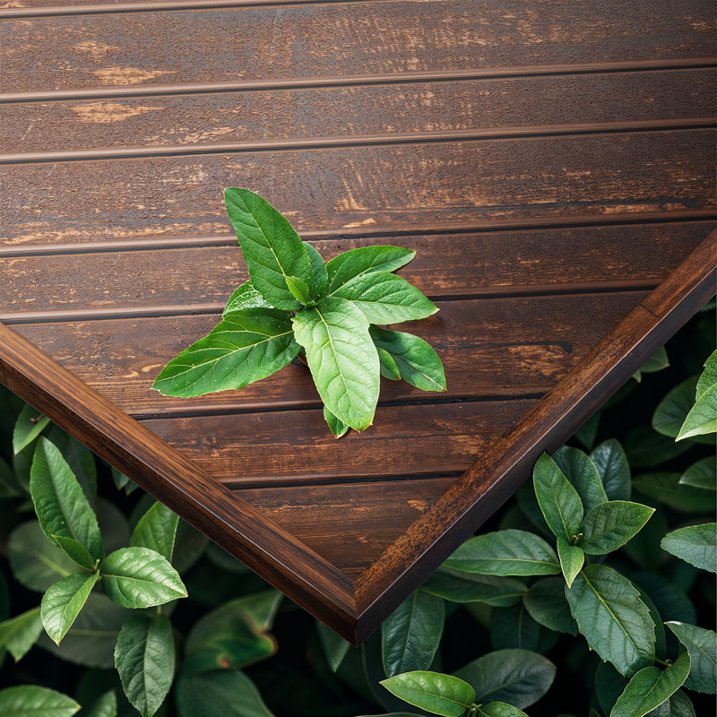 Waterproof End Table for Living Room, Easy Assembly Side Tables, Modern Bedside Nightstand, 2'' Tabletop Thickness, Vintage Brown