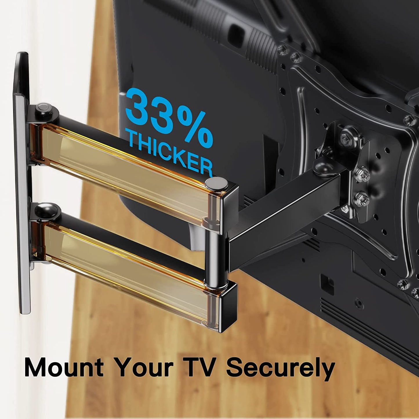 Full-Motion TV Wall Mount. 26 to 60 inch TV's, Capacity 88 lbs