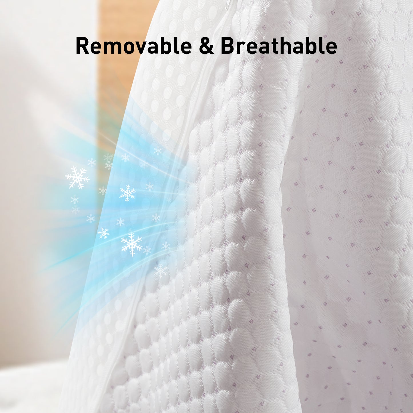 CHITOOMA 3 inch Gel Memory Foam Mattress Topper with Removable & Washable Cover, Full