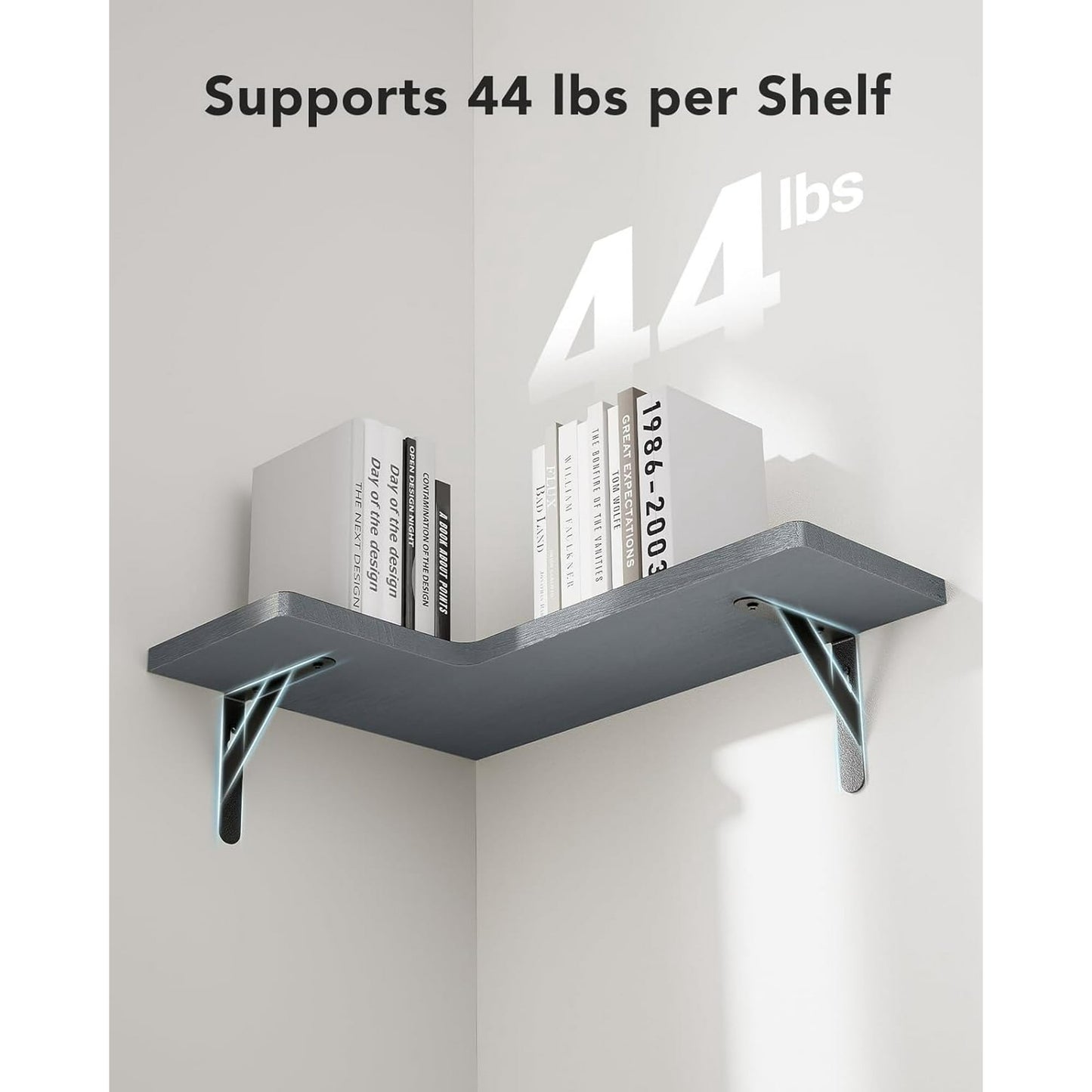 Set of 4 Corner Shelves Wall Mounted Wall Shelves Floating Shelves for Storage & Decor for Bedroom,Bathroom,Living Room,Kitchen,Laundry Room