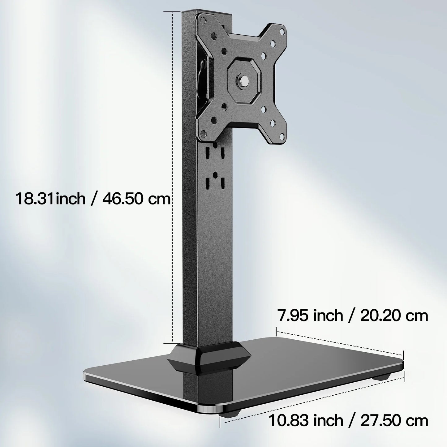 MountFTV Monitor Stand for 13-34 inch Screen, 5 Height Adjustable, Swivel Desk Monitor Stand Riser, Holds up to 44lbs
